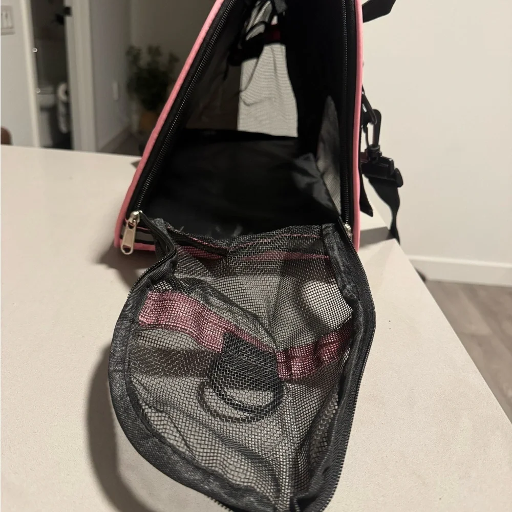 Pink and Black Pet Carrier